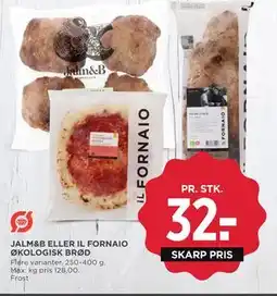 MENY JALM&B ELLER IL FORNAIO ØKOLOGISK BRØD tilbud