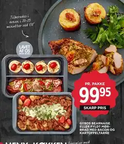 MENY GYROS BEARNAISE ELLER FYLDT MØRBRAD MED BACON OG KARTOFFELTÅRNE tilbud