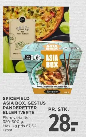 MENY SPICEFIELD ASIA BOX, GESTUS PANDERETTER ELLER TÆRTE tilbud