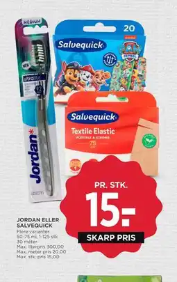 MENY JORDAN ELLER SALVEQUICK tilbud