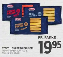 MENY STEFF HOULBERG PØLSER tilbud