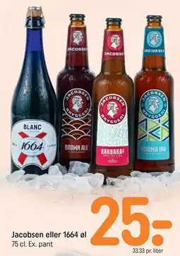 REMA 1000 Jacobsen eller 1664 øl tilbud
