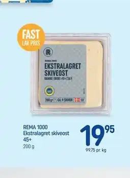 REMA 1000 REMA 1000 Ekstralagret skiveost 45+ tilbud