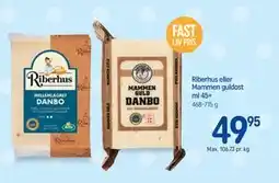 REMA 1000 Riberhus eller Mammen guldost ml 45+ tilbud