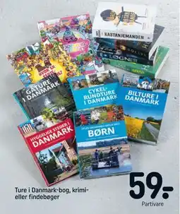 REMA 1000 Ture i Danmark-bog, krimi- eller findebøger tilbud