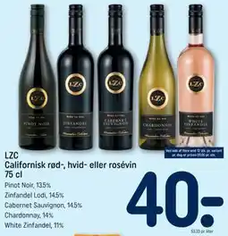REMA 1000 LZC Californisk rød-, hvid- eller rosévin tilbud