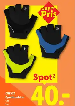 Lidl CRIVIT Cykelhandsker tilbud
