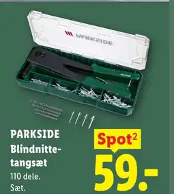 Lidl PARKSIDE Blindnitte- tangsæt 110 dele. Sæt. tilbud