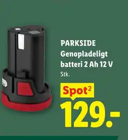 Lidl PARKSIDE Genopladeligt batteri 2 Ah 12 V Stk. tilbud
