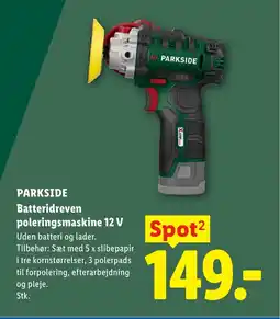Lidl PARKSIDE Batteridreven poleringsmaskine 12 V tilbud