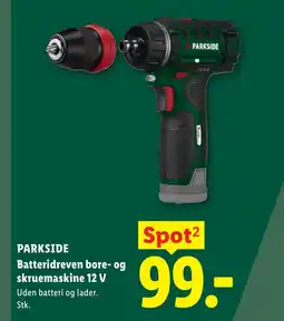 Lidl PARKSIDE Batteridreven bore- og skruemaskine 12 V tilbud