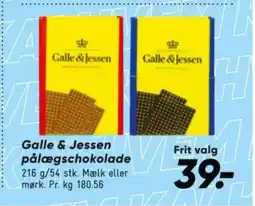 Bilka Galle & Jessen pålægschokolade tilbud