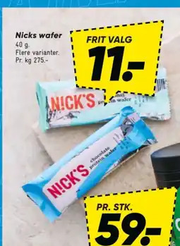 Bilka Nicks wafer tilbud