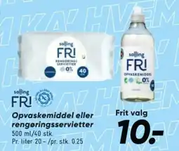 Bilka Opvaskemiddel eller rengøringsservietter tilbud