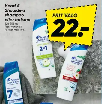 Bilka Head & Shoulders shampoo eller balsam tilbud
