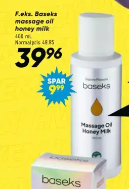 Bilka F.eks. Baseks massage oil honey milk tilbud