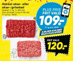 Bilka Hakket okse- eller okse-/grisekød tilbud