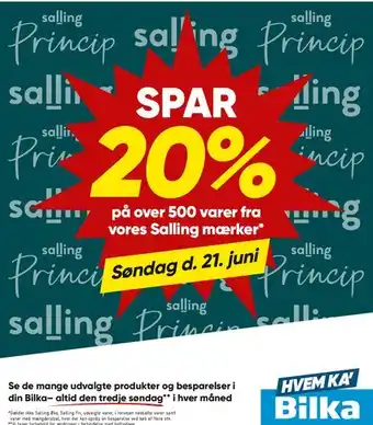 Bilka SPAR 20% tilbud