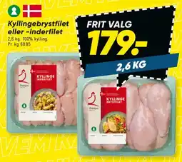 Bilka Kyllingebrystfilet eller -inderfilet tilbud