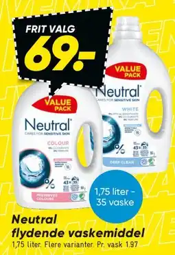 Bilka Neutral flydende vaskemiddel tilbud