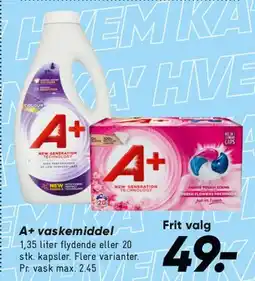 Bilka A+ vaskemiddel tilbud