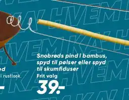 Bilka Snobrøds pind / spyd til pølser eller skumfiduser tilbud