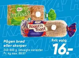 Bilka Pågen brød eller skorpor tilbud