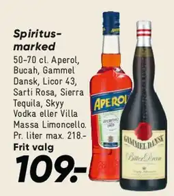 Bilka Spiritusmarked – assorterede flasker tilbud