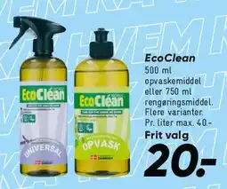 Bilka EcoClean rengøringsmidler tilbud