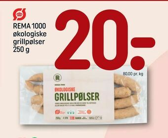 REMA 1000 REMA 1000 økologiske grillpølser tilbud