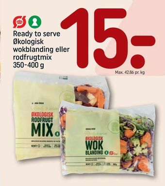 REMA 1000 Ready to serve Økologisk wokblanding eller rodfrugtmix tilbud