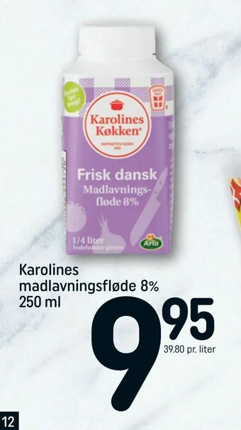 REMA 1000 Karolines madlavningsfløde tilbud