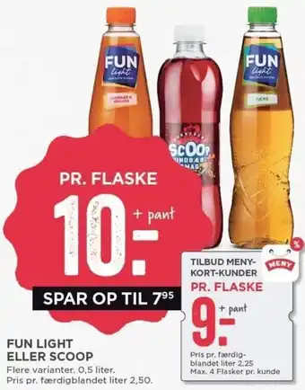 MENY Fun Light Eller Scoop 0,5 Liter tilbud