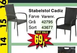 Harald Nyborg Stabelstol Cadiz tilbud