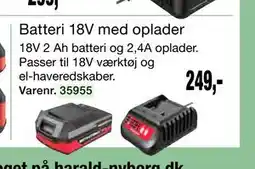 Harald Nyborg Batteri 18V med oplader tilbud