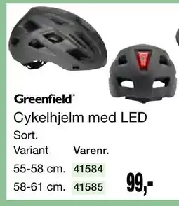 Harald Nyborg Greenfield Cykelhjelm med LED tilbud