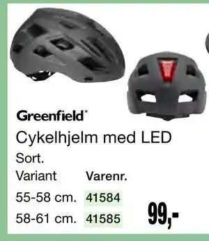 Harald Nyborg Greenfield Cykelhjelm med LED tilbud
