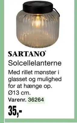 Harald Nyborg SARTANO Solcellelanterne tilbud