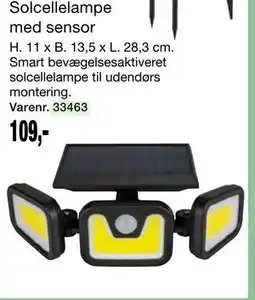 Harald Nyborg SARTANO Solcellelampe med sensor tilbud
