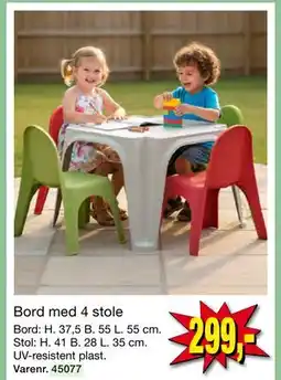 Harald Nyborg Bord med 4 stole tilbud