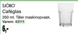 Harald Nyborg SJÖBO Caféglas tilbud