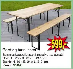 Harald Nyborg Bord og bænkesæt tilbud
