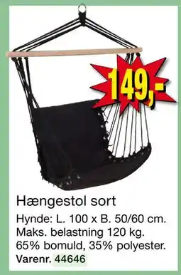 Harald Nyborg Hængestol sort tilbud