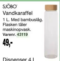 Harald Nyborg SJÖBO Vandkaraffel tilbud