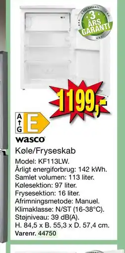 Harald Nyborg Køle/Fryseskab tilbud