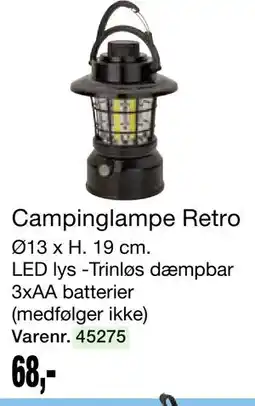 Harald Nyborg Campinglampe Retro tilbud