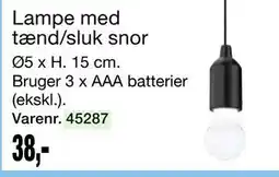 Harald Nyborg Lampe med tænd/sluk snor tilbud