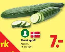 Lidl Dansk agurk tilbud