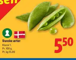 Lidl Danske ærter tilbud