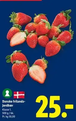 Lidl Danske frilandsjordbær tilbud